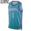 Dres Charlotte Hornets LaMelo Ball Jordan 2023-24 Classic Edition Teal Swingman - Dječji